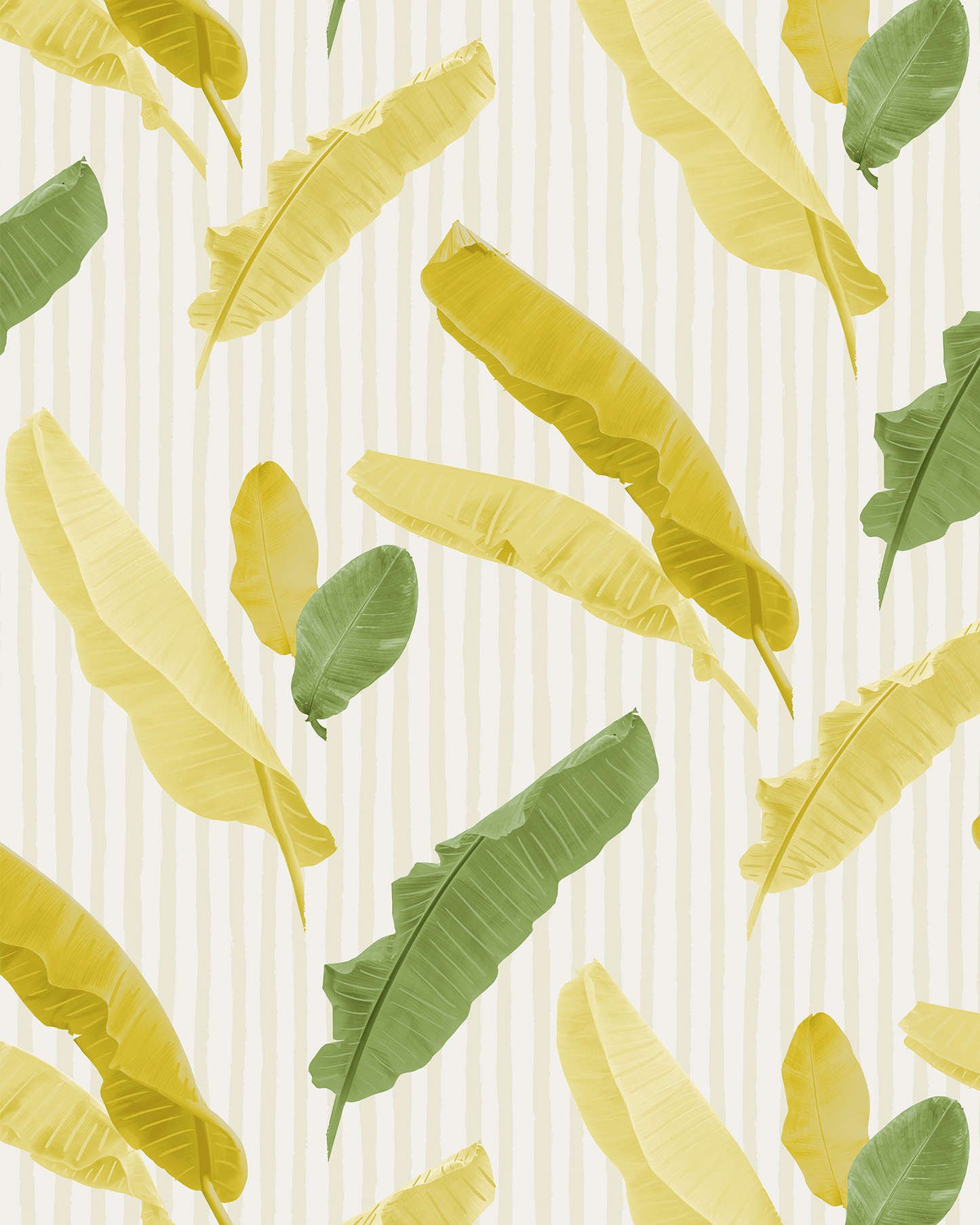 Banana Cabana Wallpaper, yellow and green