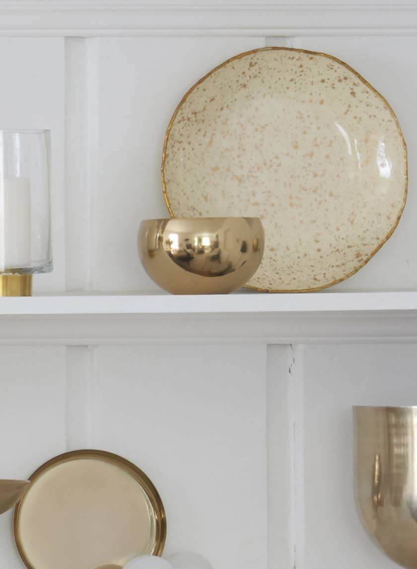 5.5-Inch Gold Bowl with Shiny Finish Gs Breeze