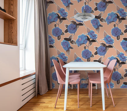Camellia Wallpaper, cotton candy
