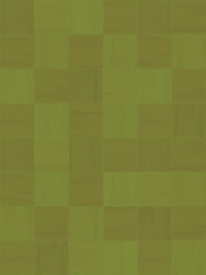 Zellige Wallpaper, olive green