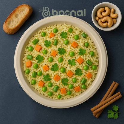Bosnal - Sugarcane Bagasse Compostable 10 inch Round Plates - Case of 20 (500 Pcs)