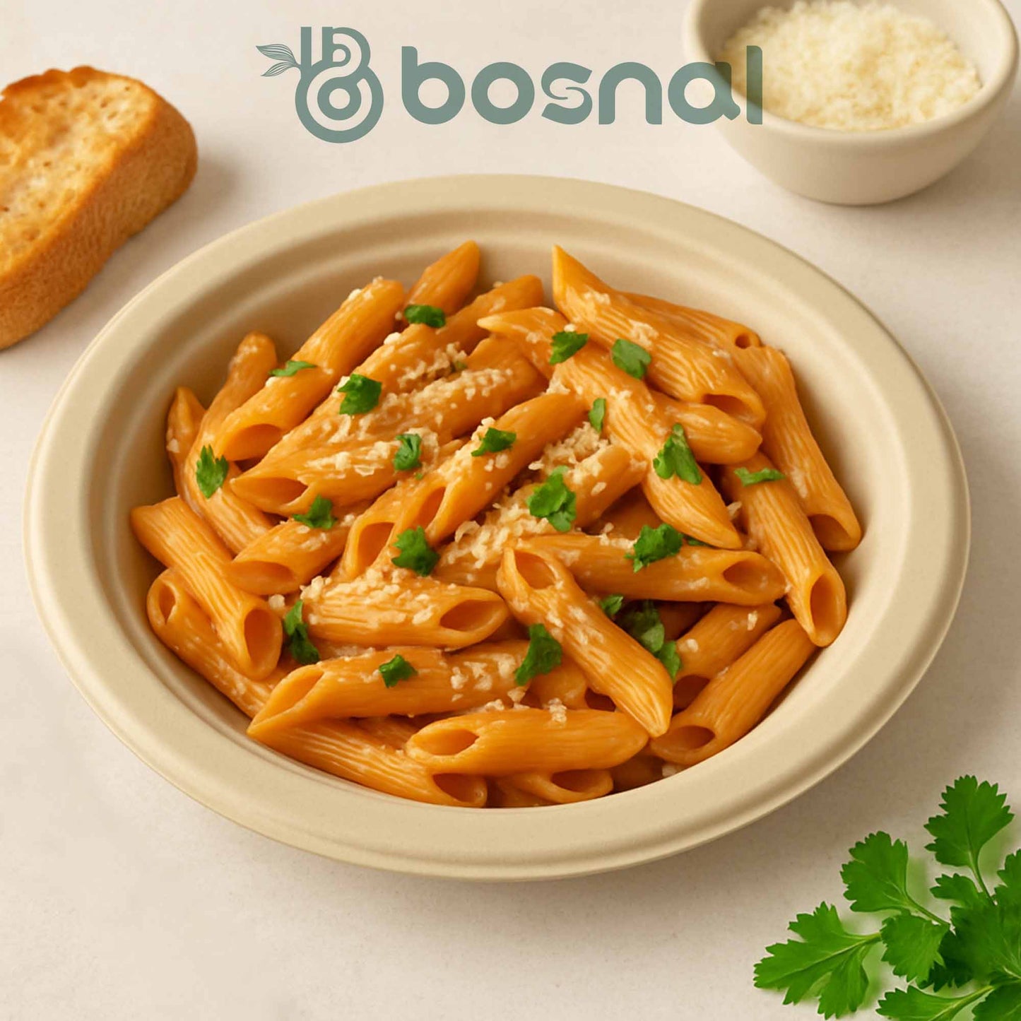 Bosnal - Sugarcane Bagasse Compostable 7 inch Round Plates - Case of 20 (500 Pcs)