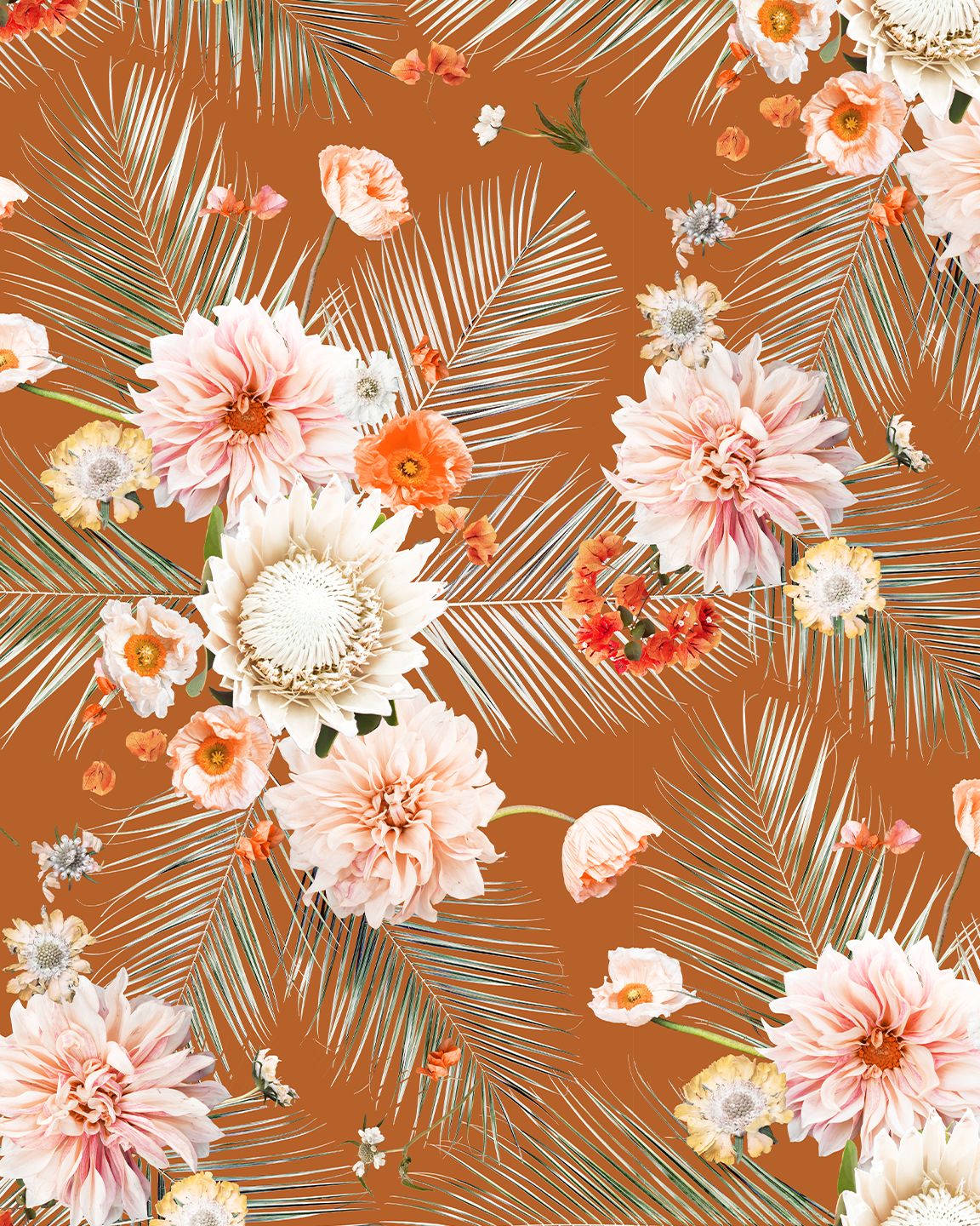 Palm Springs Wallpaper, rust