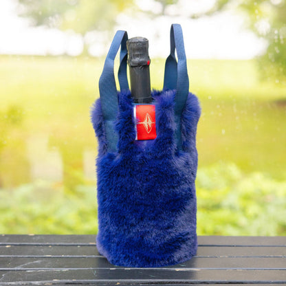 Faux Fur Wine Tote