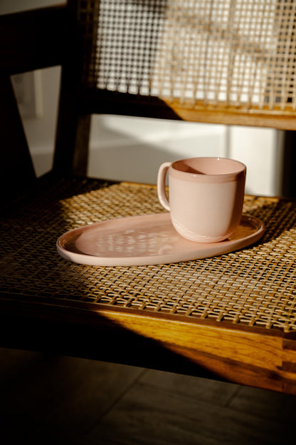 Handmade Porcelain Coffee Mug. Powder Pink