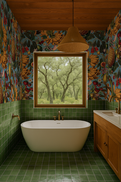 Juicy Fruit Wallpaper, blue