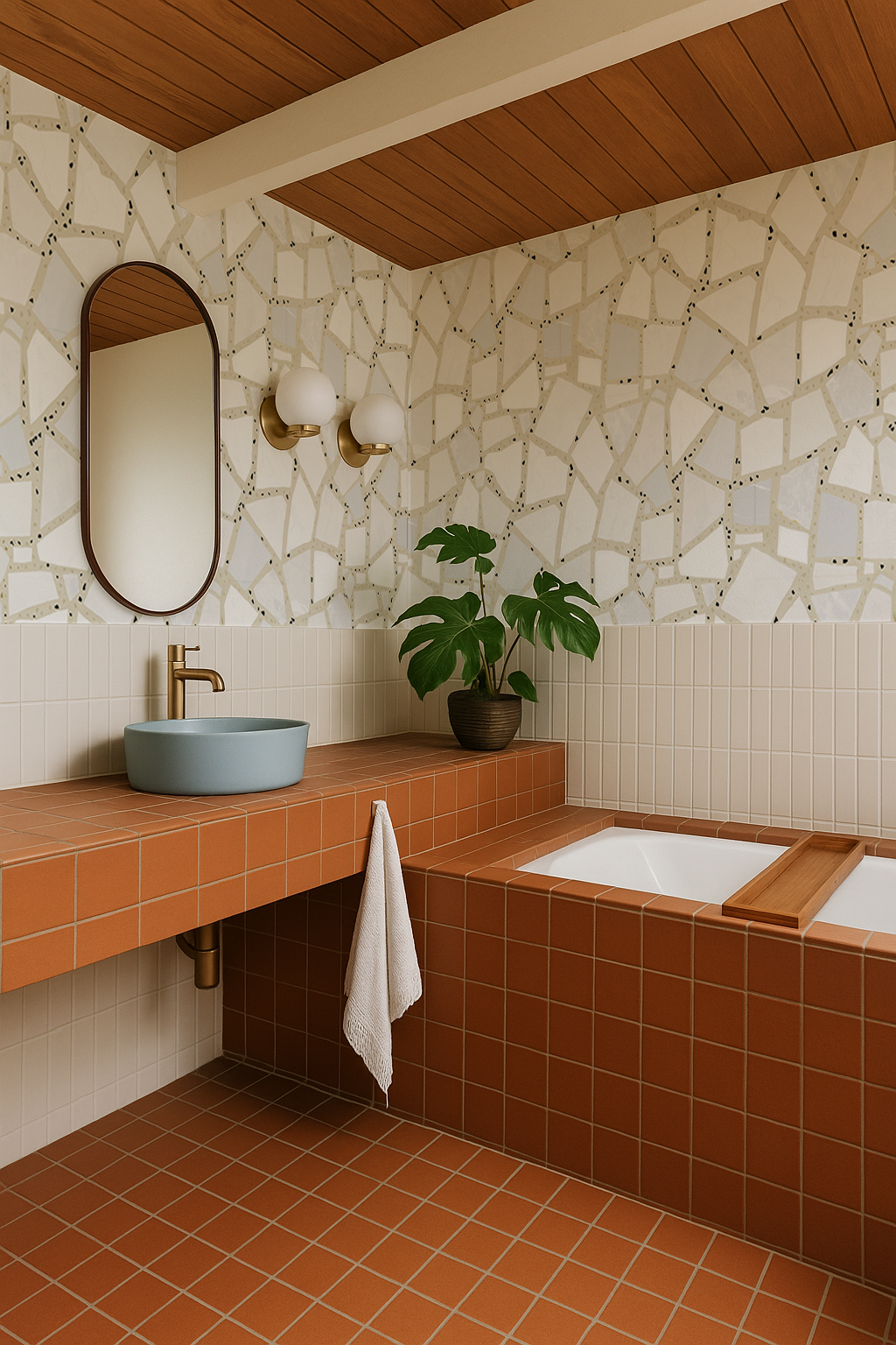 Dolce Terrazzo Wallpaper, tan