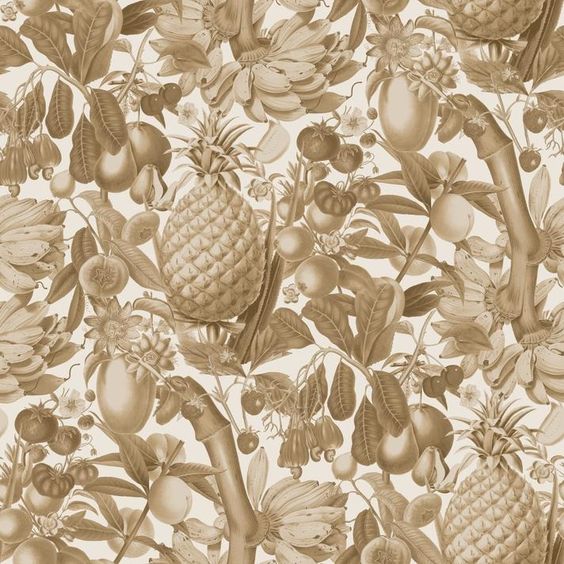 Juicy Fruit Wallpaper, white and neutral
