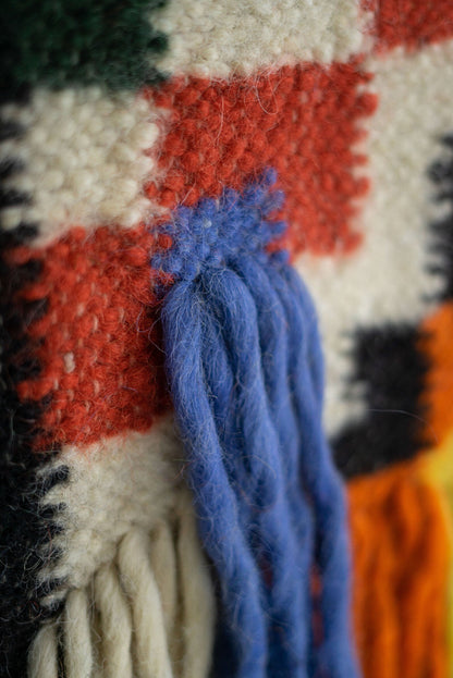 Wool Wall Hanging with Traditional Carpathian Pattern