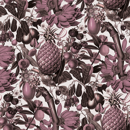 Juicy Fruit Wallpaper, white and mauve