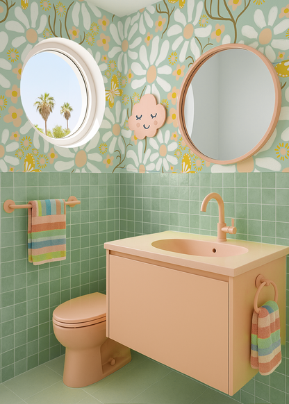 Spring Daze Wallpaper, mint