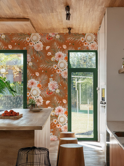 Palm Springs Wallpaper, rust
