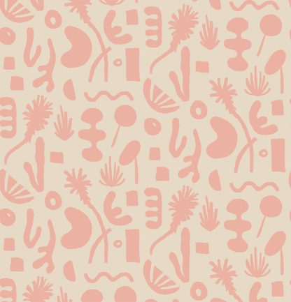 Pool Side Wallpaper, tan and blush