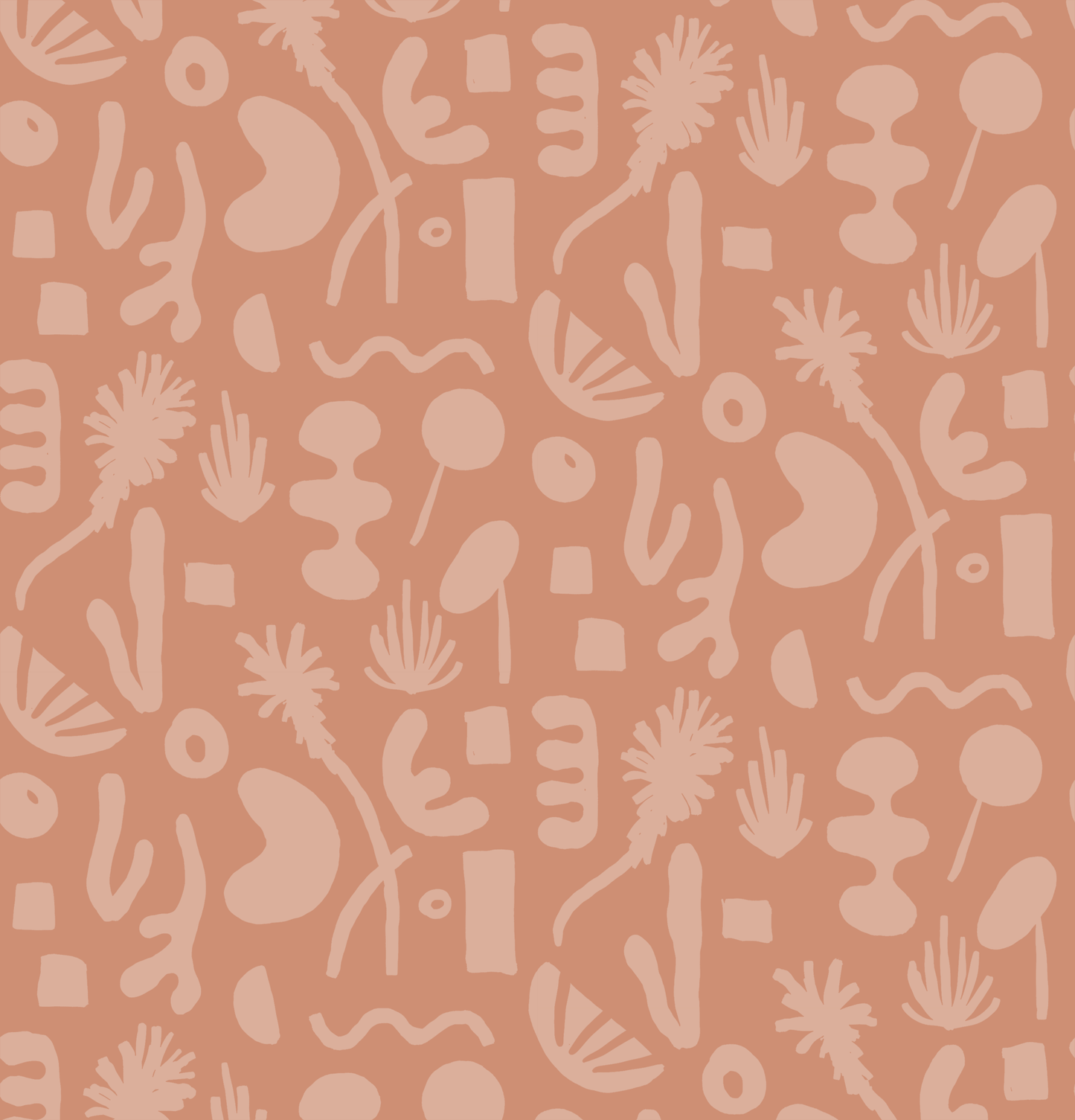 Pool Side Wallpaper, terra cotta