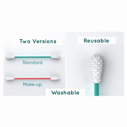 Reusable Silicone Cotton Swab -2 Pack