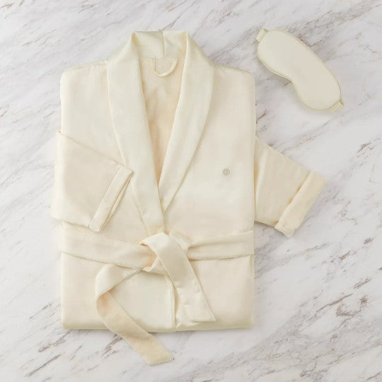 Clean Design Home® Satin Robe with Eyemask Gift Set