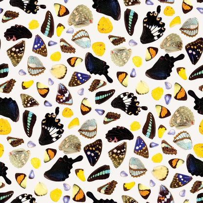 Butterfly Terrazzo Wallpaper, white