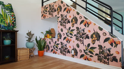 Vintage Orchard Wallpaper, peach
